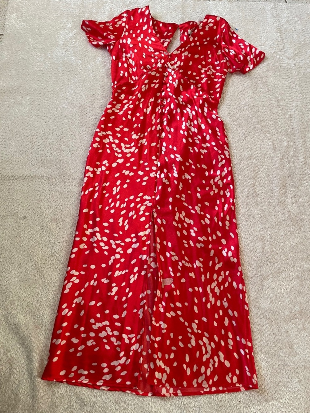 Topshop Red Polka Dot Dress